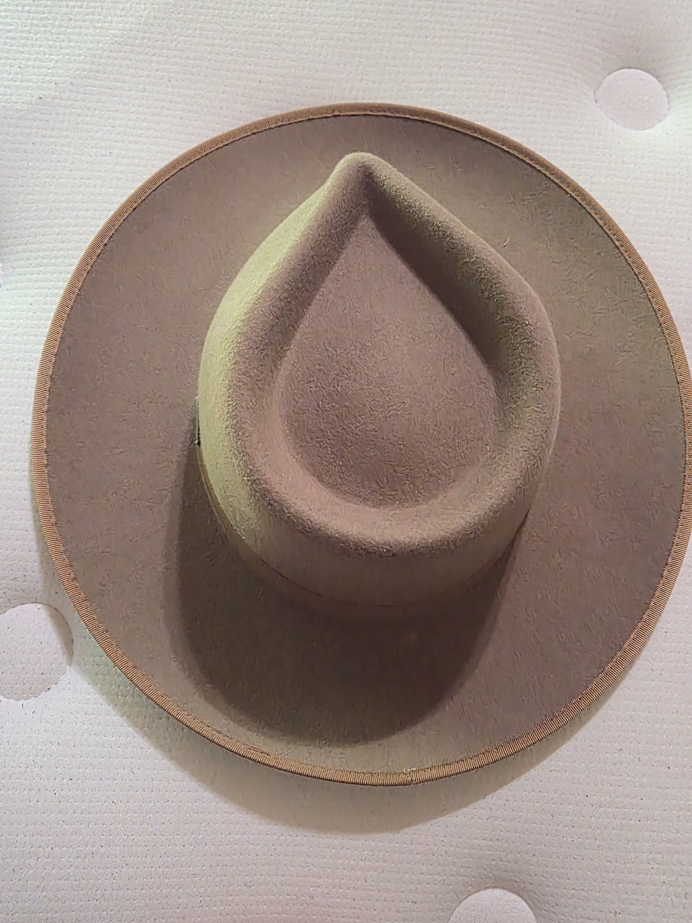 GIGI PIP Tan Wool Felt Monroe Rancher Hat with Black Lining